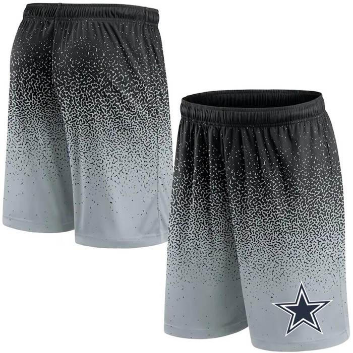 Men's Dallas Cowboys Black/Gray Ombre Shorts